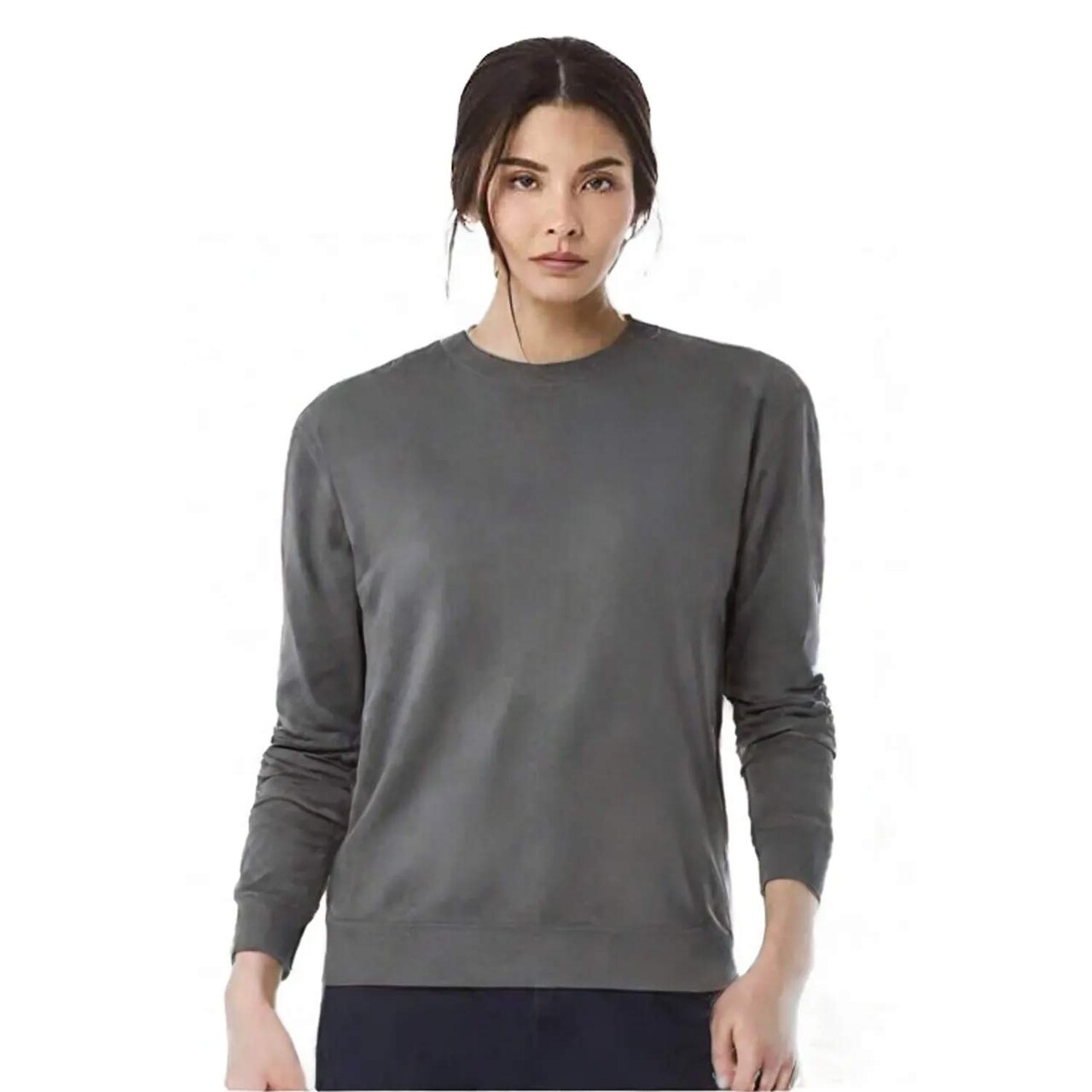BELLA + CANVAS® 7.5 oz Heavyweight Long Sleeve Tee Boxy Relaxed Fit Drop Shoulder Unisex Shirt